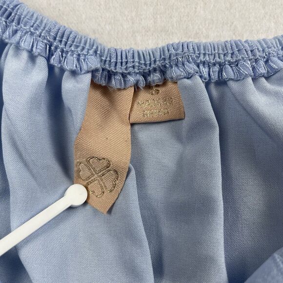 Babydoll Puff Sleeve Mini Dress Light Blue Sheer Princess Fairy Kawaii-S - Picture 7 of 13